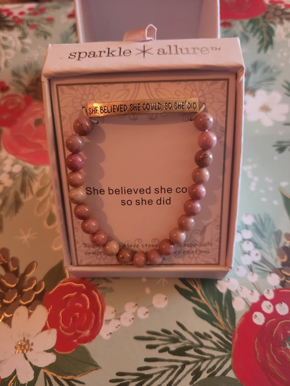NWT Sparkle Allure beaded stretch bracelet She believed she could, so she did